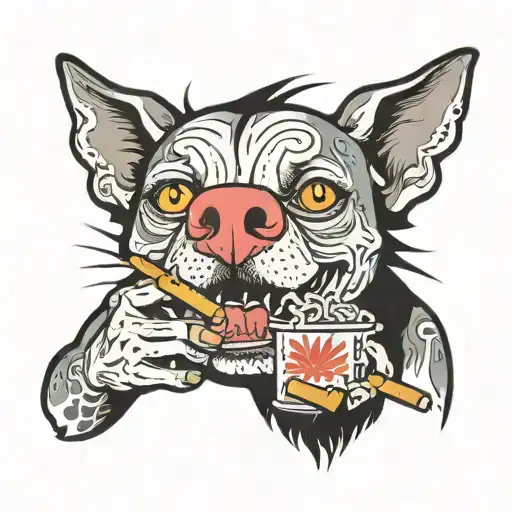 Dog Boyfriend Cigarettes Horror Food