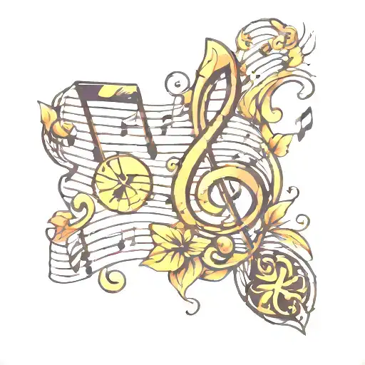 Music Notes Floating