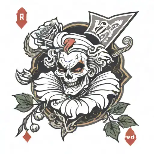Pumpkin Rose Chef Knif Playing Card Joker