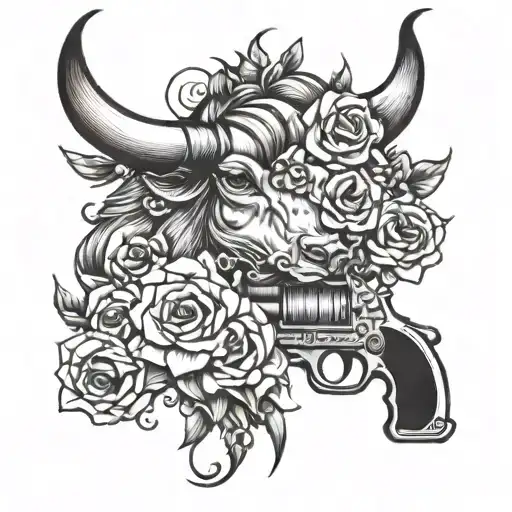 Taurus For Girls Using Gun Wrapped