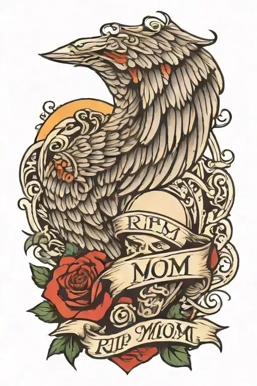 Rip Mom Mom Angle Wings