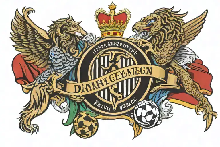 Danke Jurgen On German Flag With Premier League And Champions League Trophy Underneath