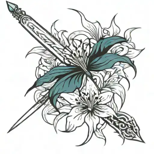 Sword And Spider Lily Flower
