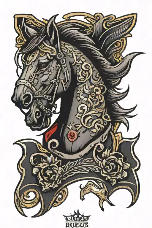 Rcb X Ferrari Horse Tatoo