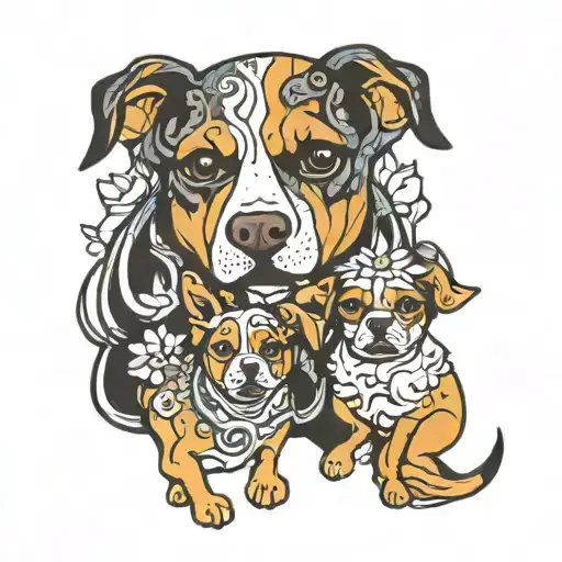 Daughter Son Dog Family