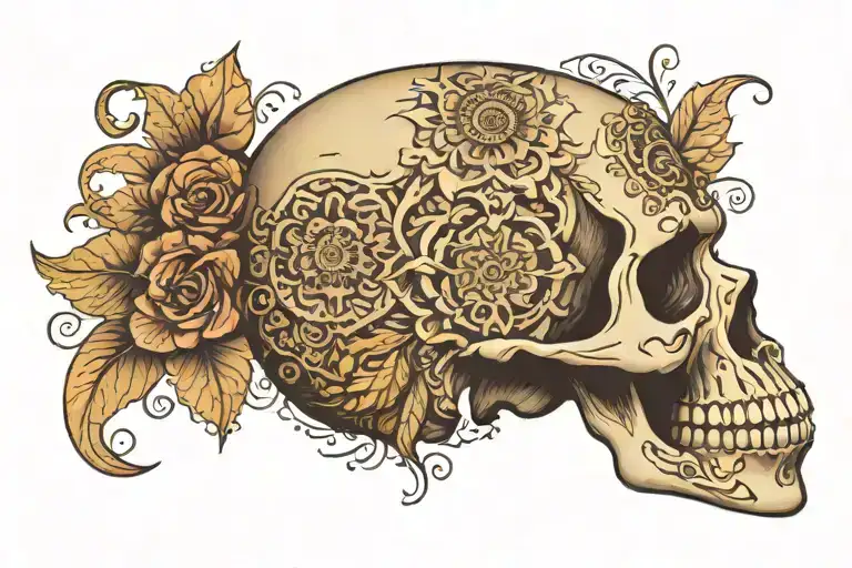 Skull With Mandala Pattern