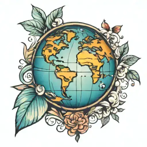 Charlotte And Earth Globe