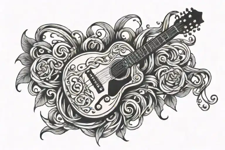 Guitar Strings Intertwined