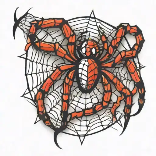 Infinity Symbol Spider Weaving A Web Inside