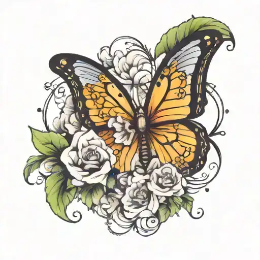 Floral Butterfly Wings