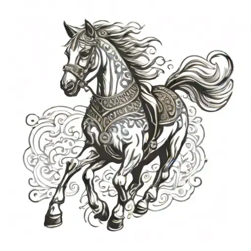 Marwari Horse Jumping