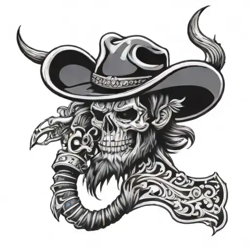 Western Sleeve Tattoo With Saloon