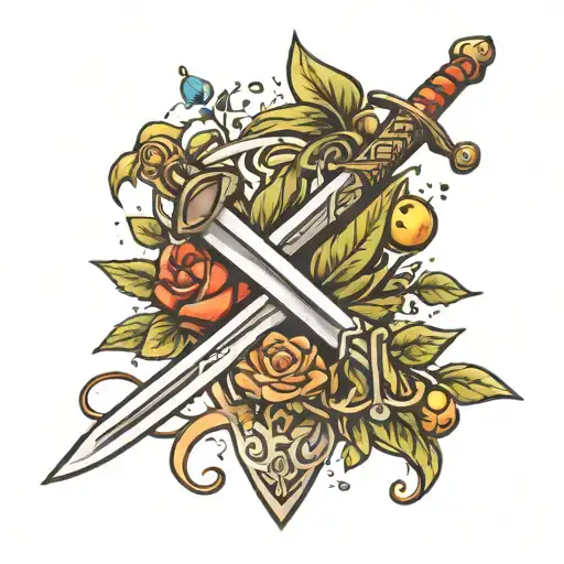 Sword And Olive Leaves