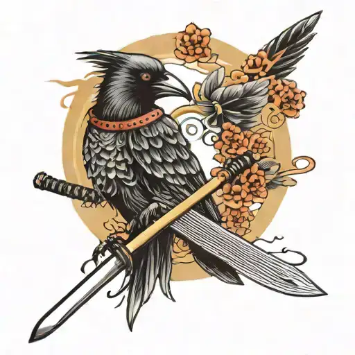 Crow And Katana Samurai