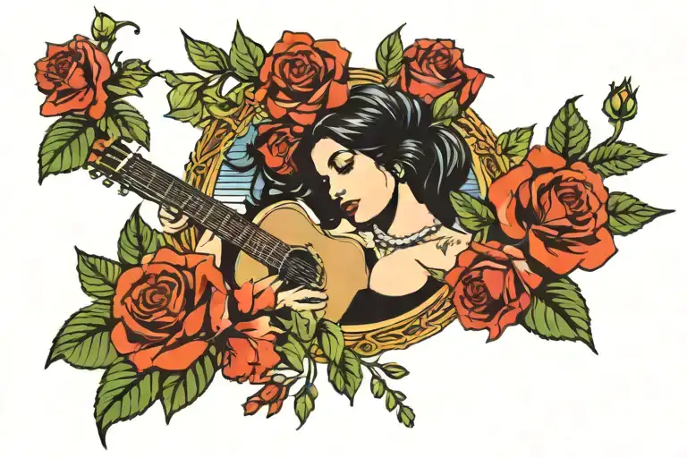 Music Nature Flowers Singer Amy Winehouse Miley Cyrus Tarot Card