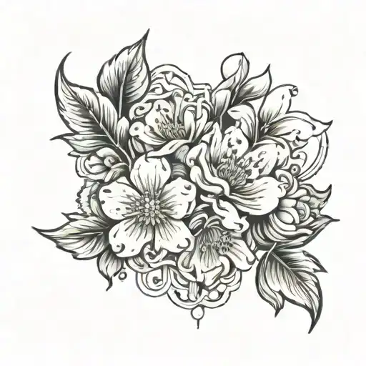 Birth Flowers Intertwined