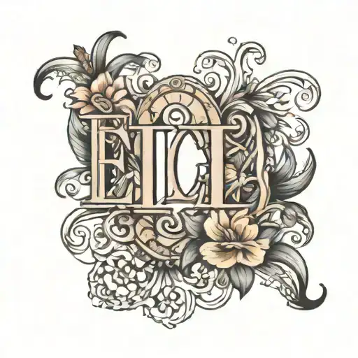 Ella Name With June 17Th 2022 In Roman Numerals Under The Name