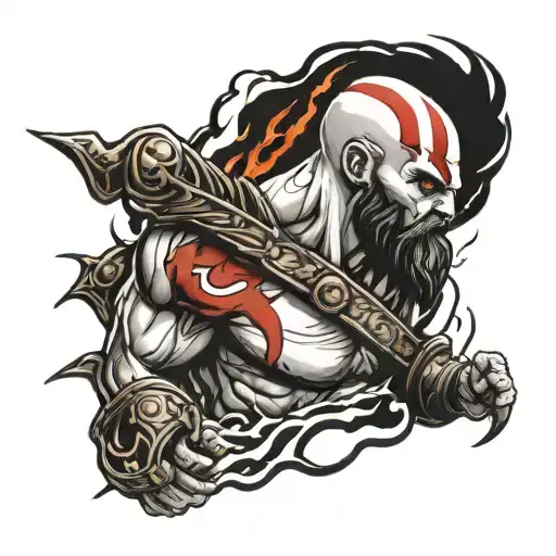 Kratos And Fire Rising