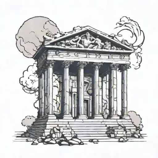Roman Temple Ruins Zeus God
