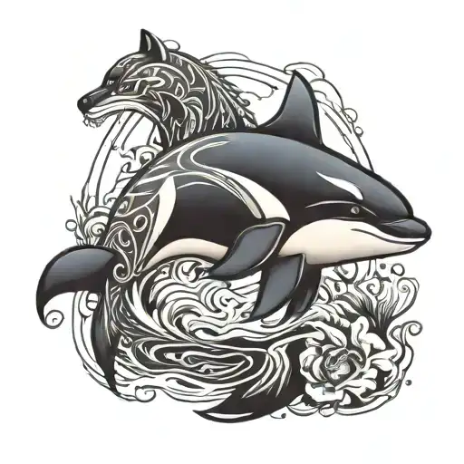 Native Killer Whale Wolf And Bear