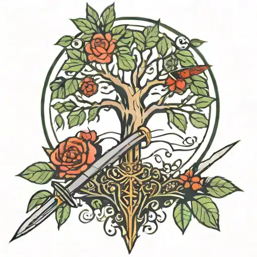 Tree Of Life With Sword