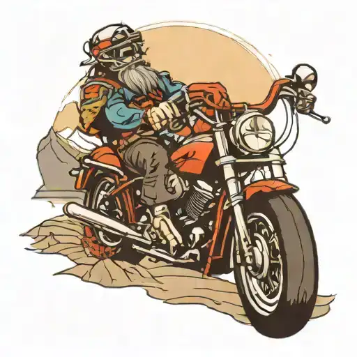 Bike Ride Harley With Mountain Landscape