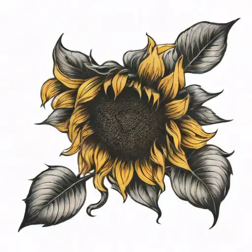 Sunflower From The Back