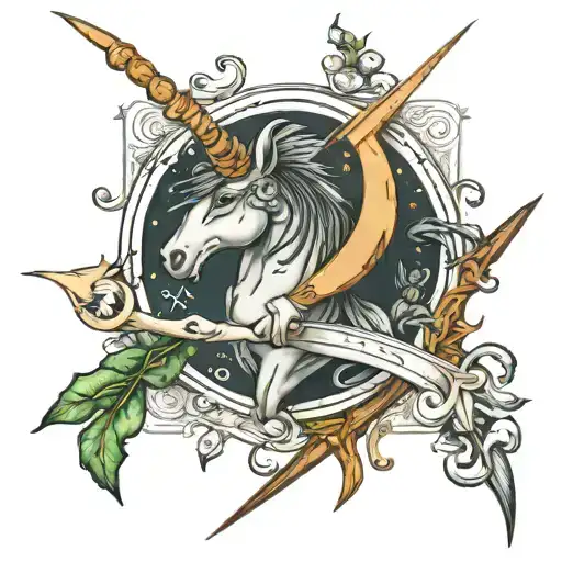 Sagittarius Zodiac Sign Tattoo In Latin And Drawing