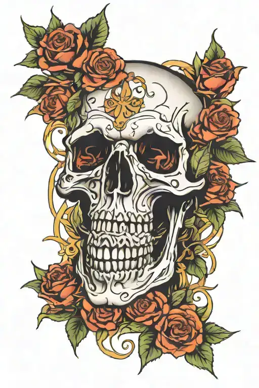 Skull Roses Fish Lightning Trains