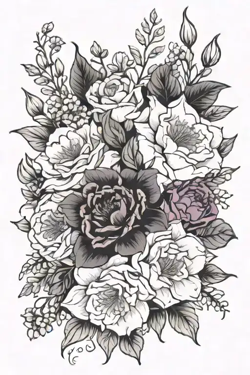 February March June September Birth Flower Bouquet