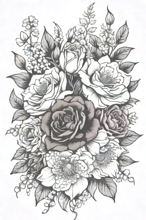 February March June September Birth Flower Bouquet