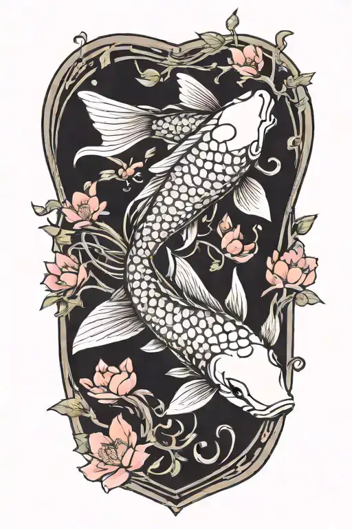 Sakura Blossom Koi Fish