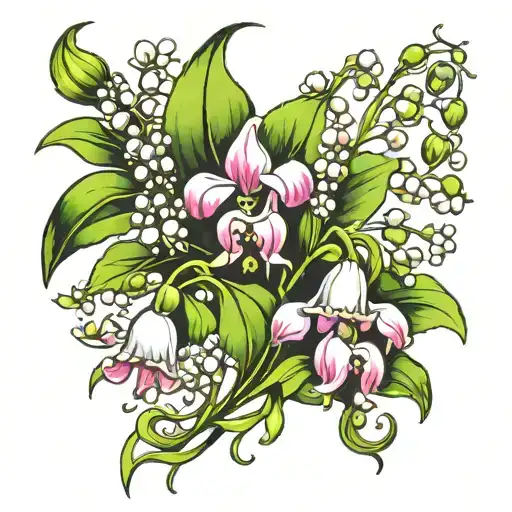 Lily Of The Valley And Sweet Pea Flower
