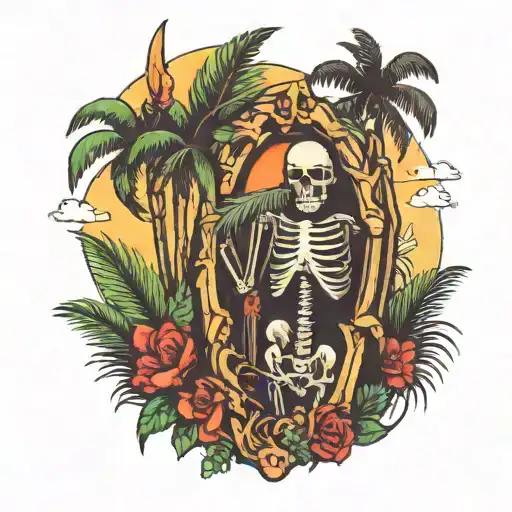 Skeleton Coffin Palm Trees