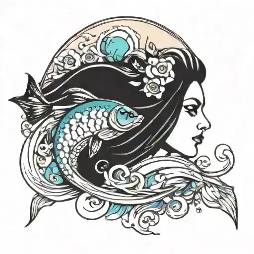 Aquarius Shoulder Tattoo Design