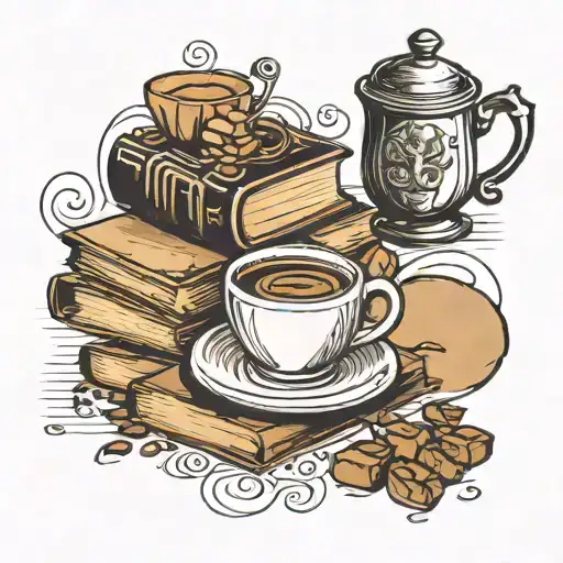 Books With Cup Of Coffee