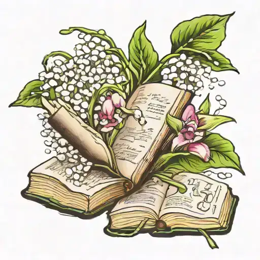 A Strand Of Lilly Of The Valley And Book