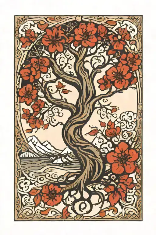 Nordic Tree Of Life Tattoo Design Featuring