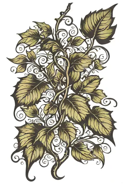 Basic Single Vine With Few Leaves