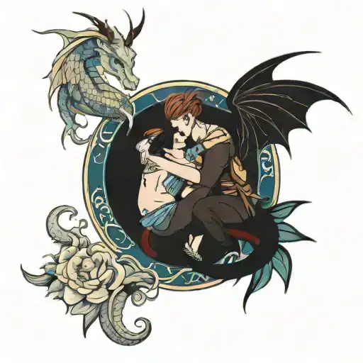 Sagittarius Hugs Dragon