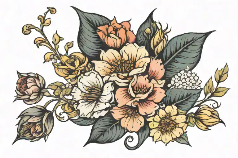 Birth Flowers Wrapped