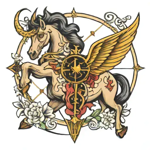 Sagittarius With Cross