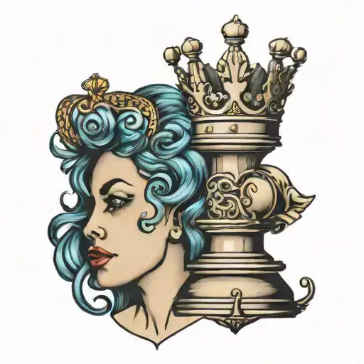 Crown On Queen Chess Piece