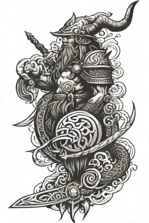 Viking Black And White