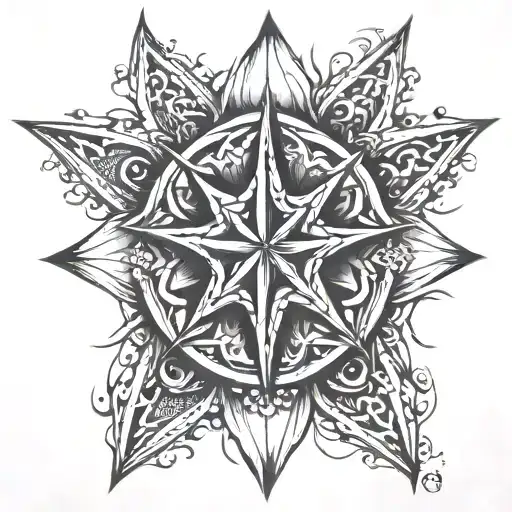 9 Pointed Star In Very Unique Way