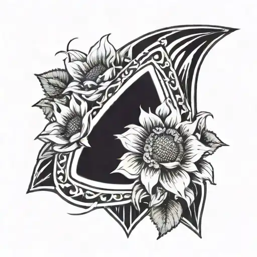 Sunflower Inside An Arrowhead