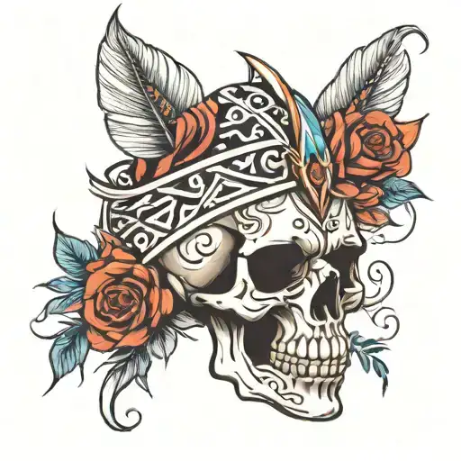 Skull And Tribal