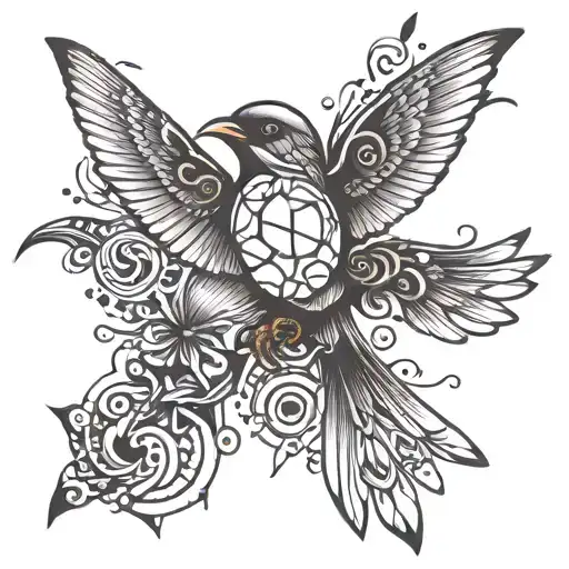 Binary Code Swallow Bird