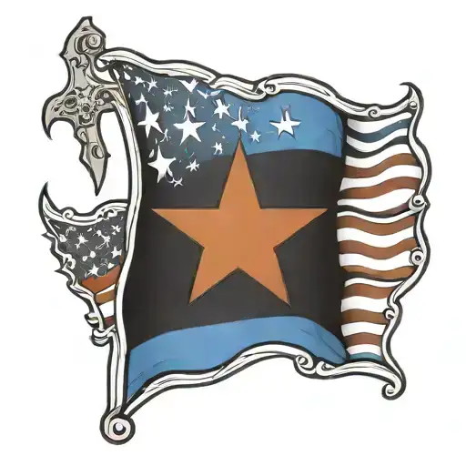 Texas Thin Blue Line Flag