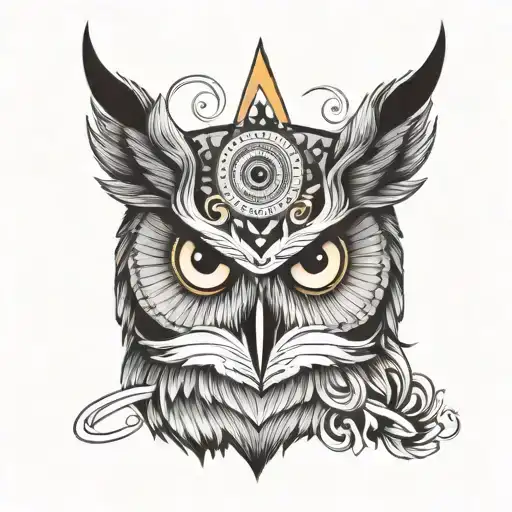 Tough Owl With Third Eye